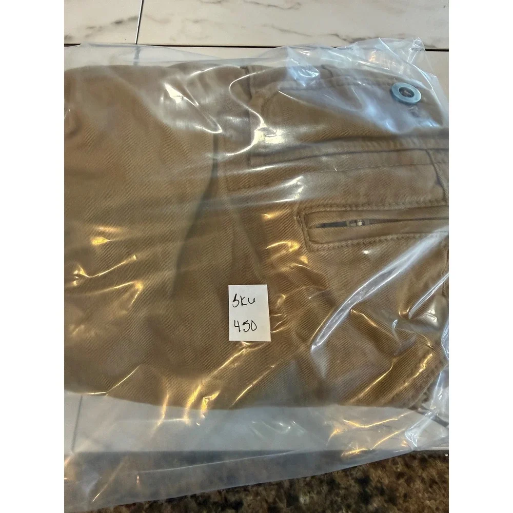 Iron Co Cargo Shorts Men's 34 Tan Stretch Twill Utility Workwear